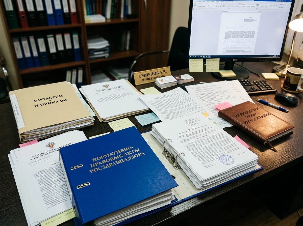 Документы и правовые акты Росздравнадзора на рабочем столе юриста медицинской организации